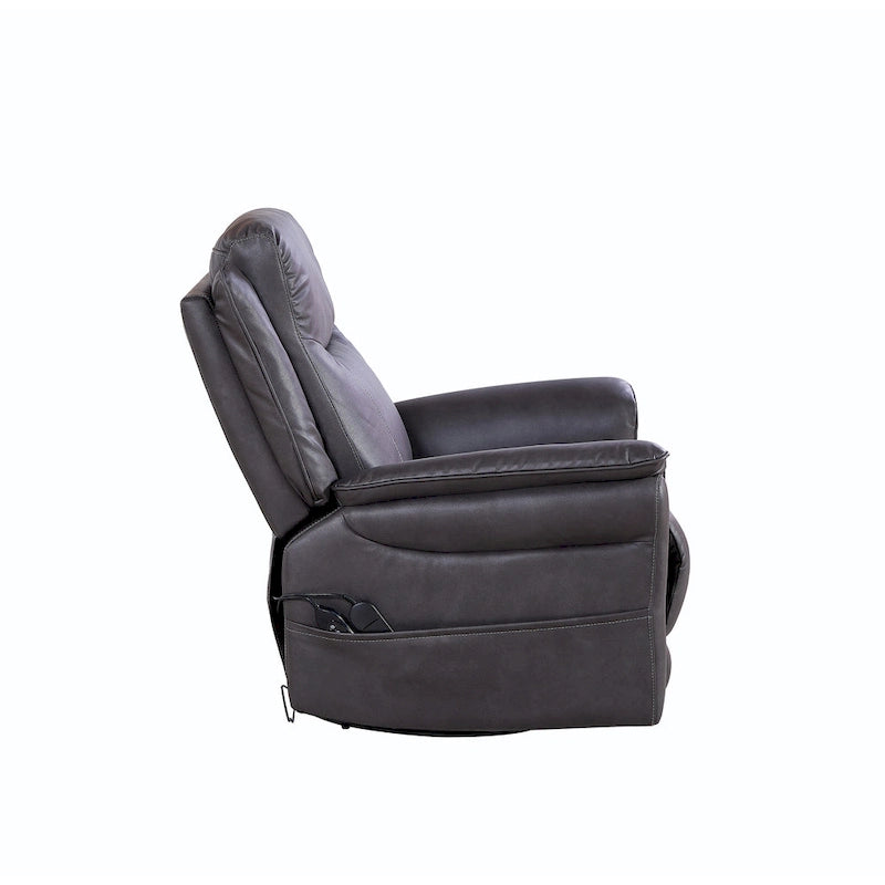 Fauteuil inclinable, pivotant et berçant Soft Power avec chauffage et massage, accoudoirs rembourrés, pour salons