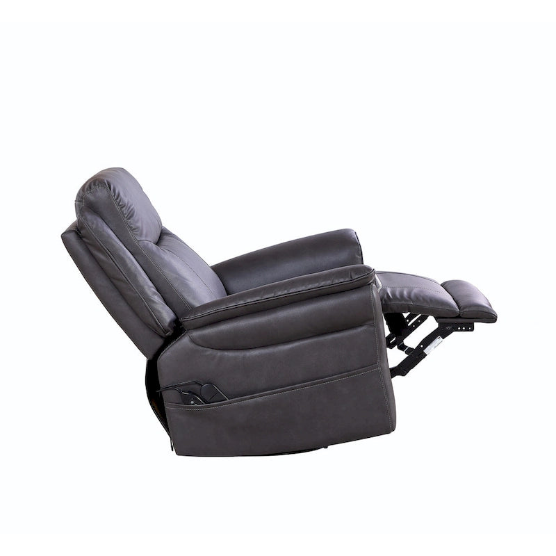 Fauteuil inclinable, pivotant et berçant Soft Power avec chauffage et massage, accoudoirs rembourrés, pour salons