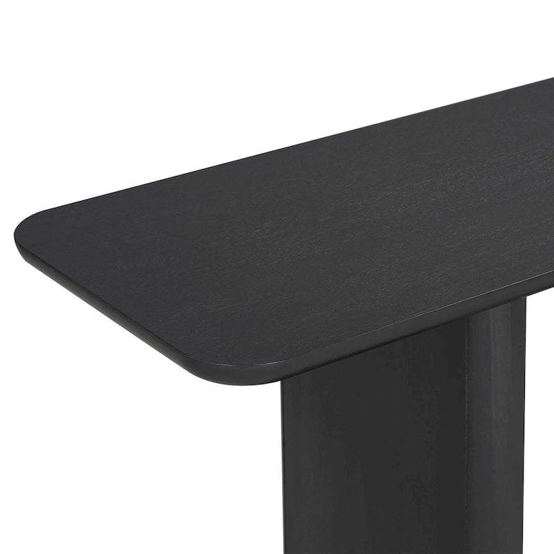 Console Table with Curved Corners and U-Base Design
