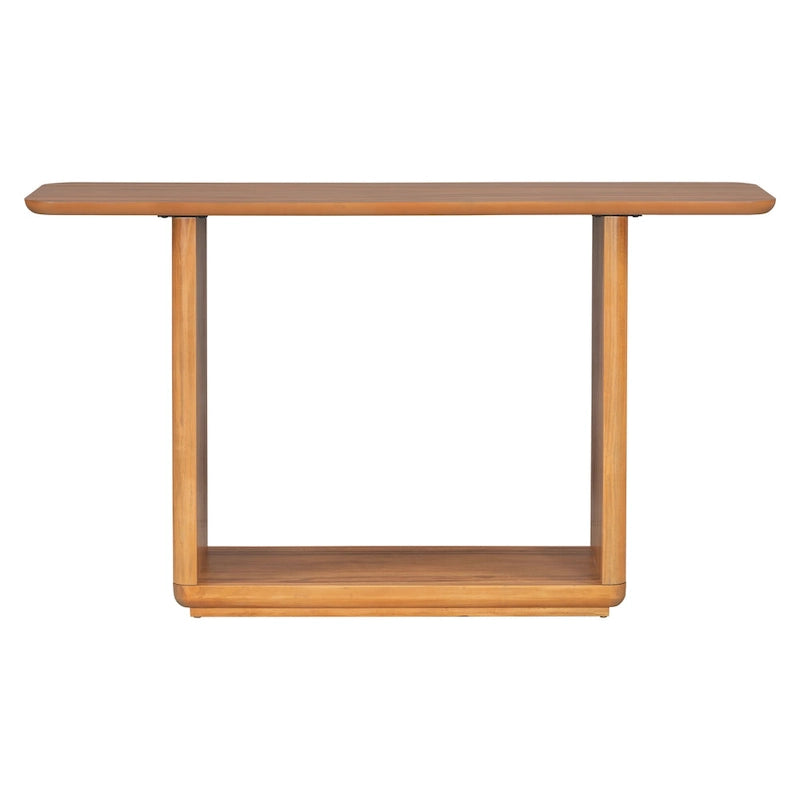 Console Table with Curved Corners and U-Base Design