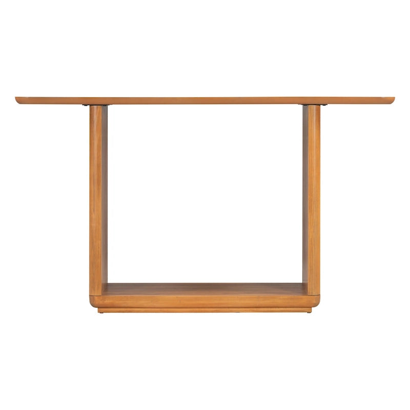 Console Table with Curved Corners and U-Base Design