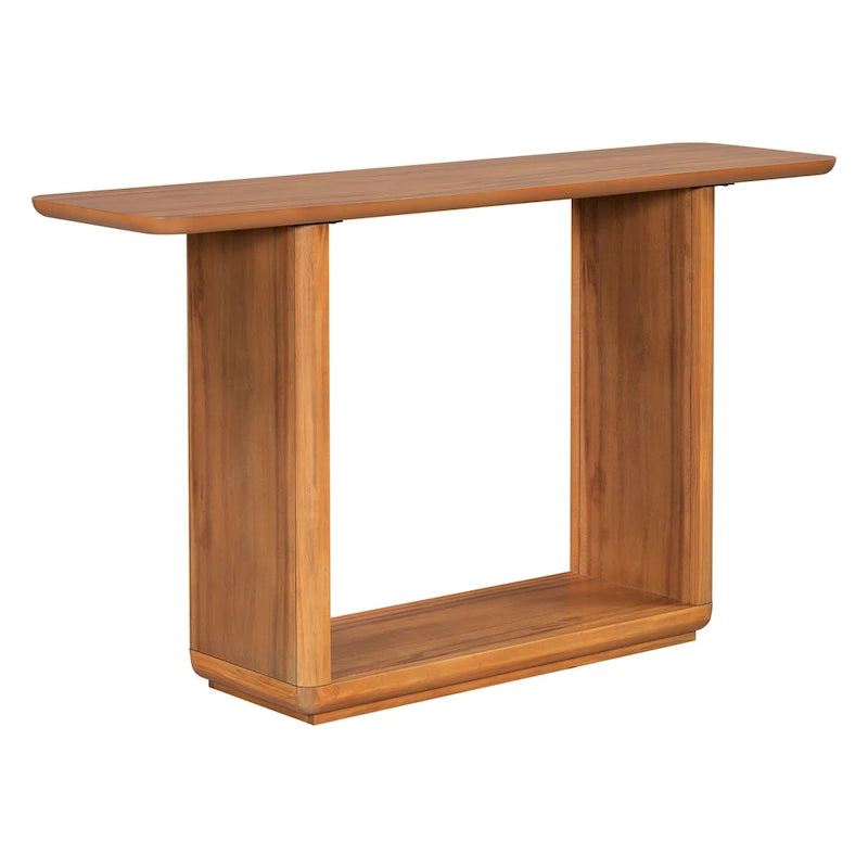 Console Table with Curved Corners and U-Base Design