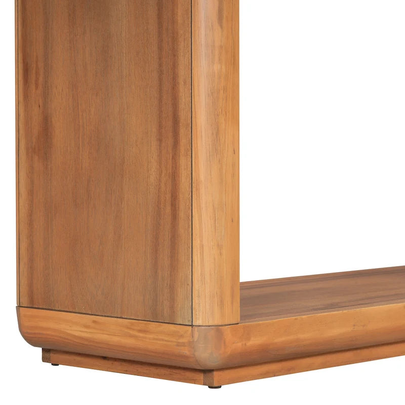 Console Table with Curved Corners and U-Base Design