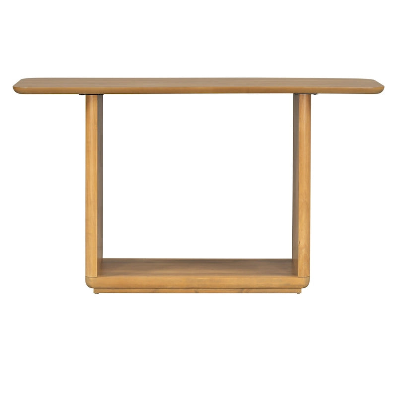 Console Table with Curved Corners and U-Base Design