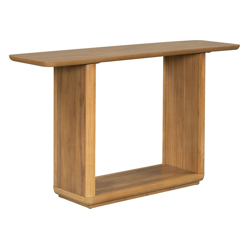 Console Table with Curved Corners and U-Base Design