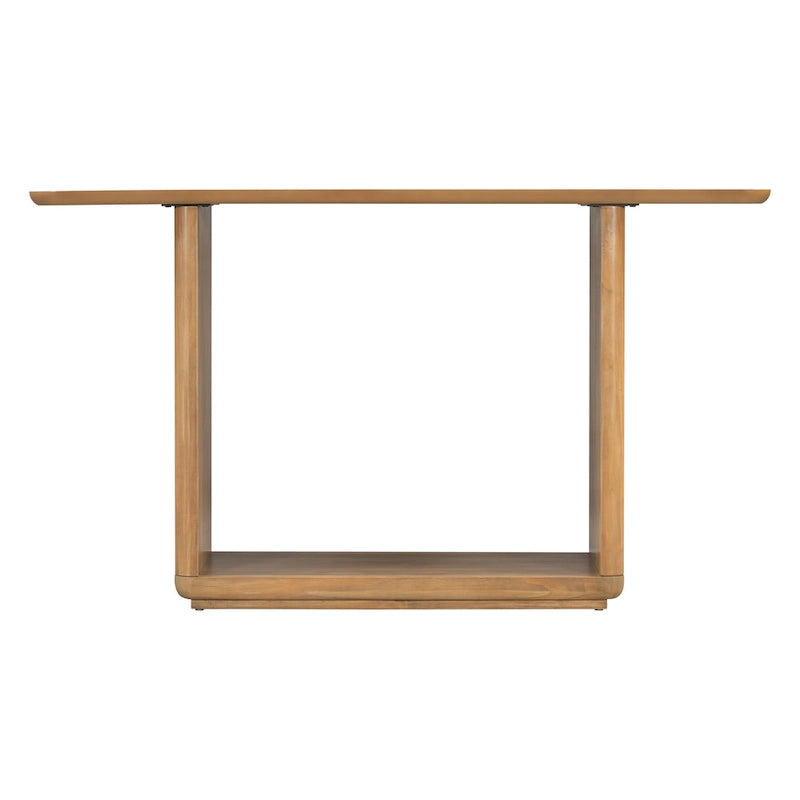 Console Table with Curved Corners and U-Base Design