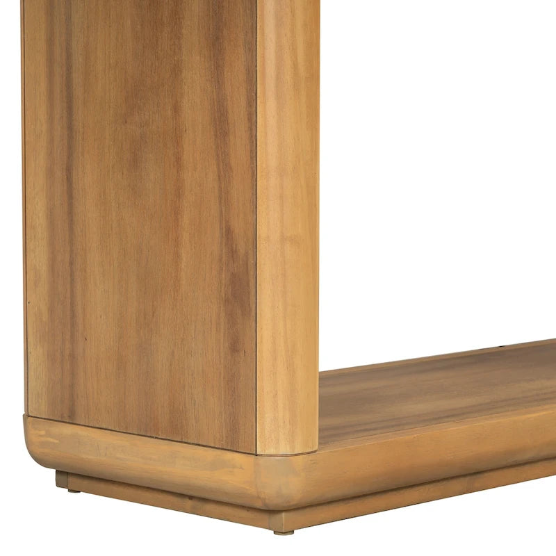 Console Table with Curved Corners and U-Base Design