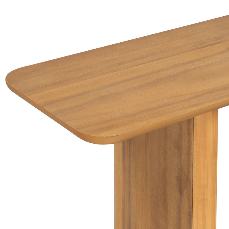 Console Table with Curved Corners and U-Base Design