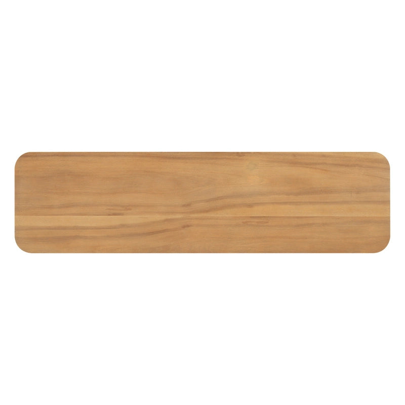 Console Table with Curved Corners and U-Base Design