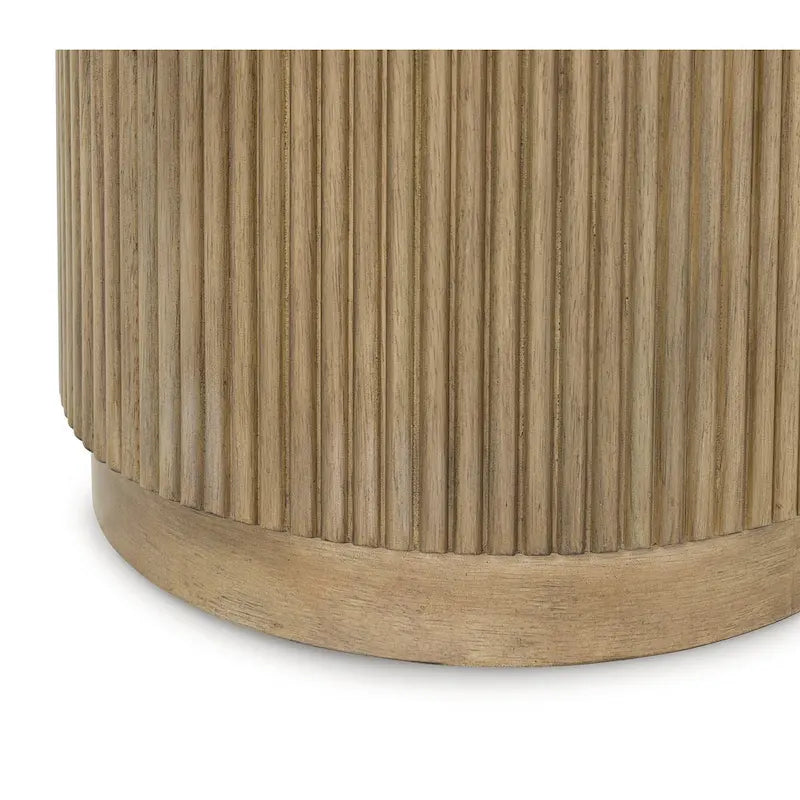 Table d'appoint marron clair/blanc - 18,13 L x 18,13 P x 23,75 H