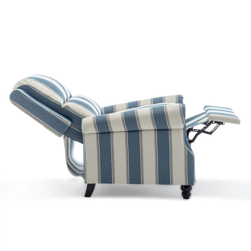 Nail-head Padded Seat Pushback Recliner Chair