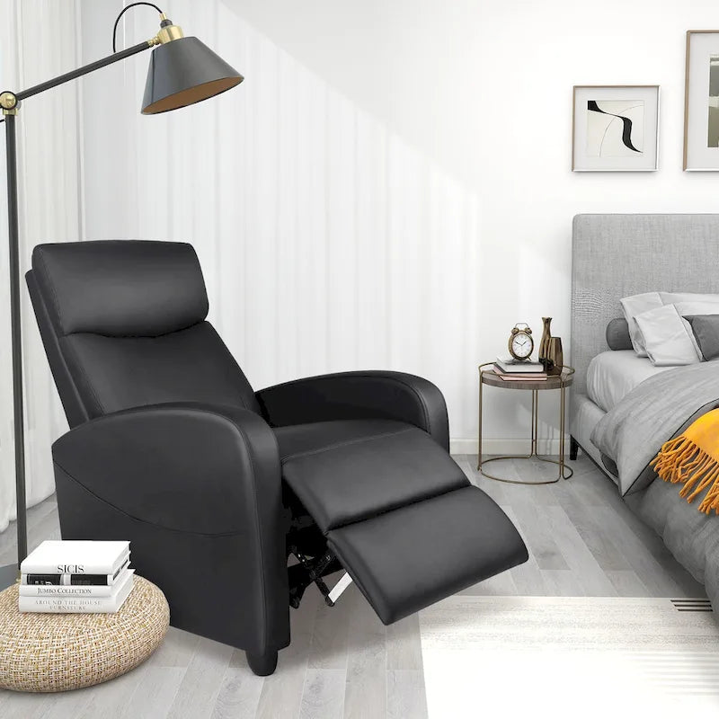 Fauteuil inclinable réglable avec 8 modes de massage et soutien lombaire pour la relaxation et le home cinéma