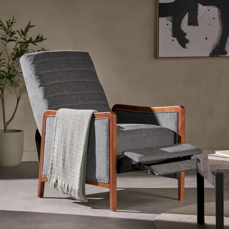 Fauteuil inclinable à dossier matelassé capitonné