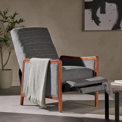 Fauteuil inclinable à dossier matelassé capitonné