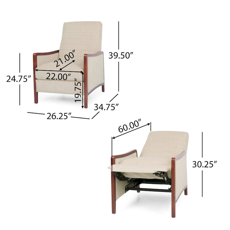 Channel Stitch Pushback Recliner