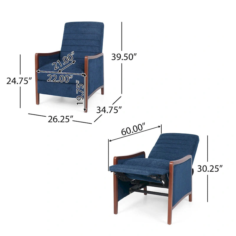 Channel Stitch Pushback Recliner