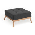 Mid-century Tufted Fabric Square Ottoman Table