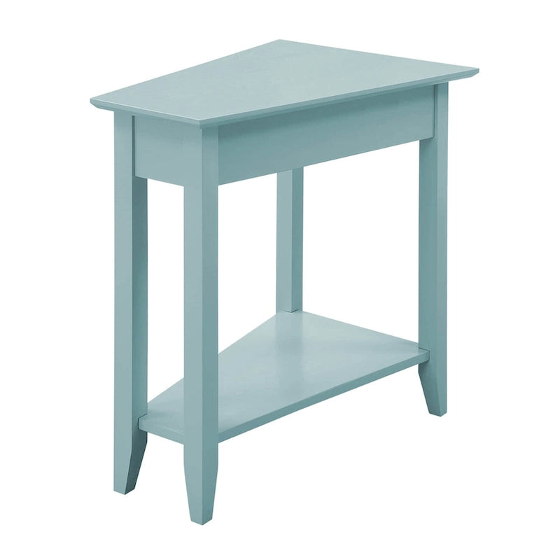 Wedge End Table with Shelf