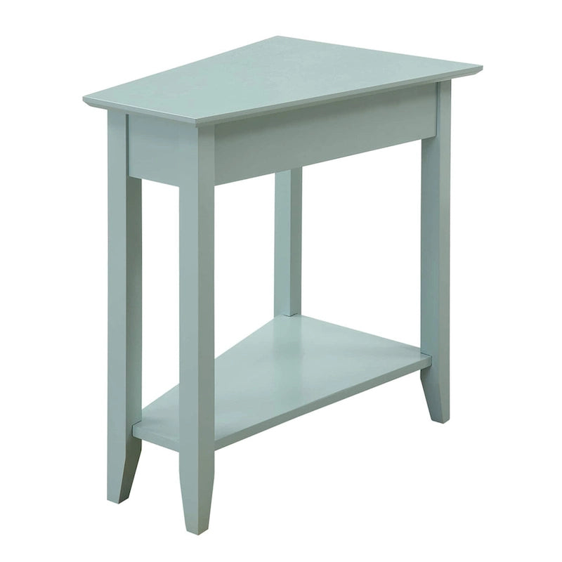 Wedge End Table with Shelf