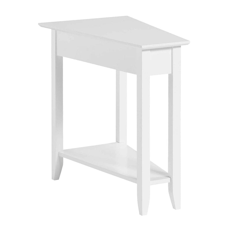 Wedge End Table with Shelf
