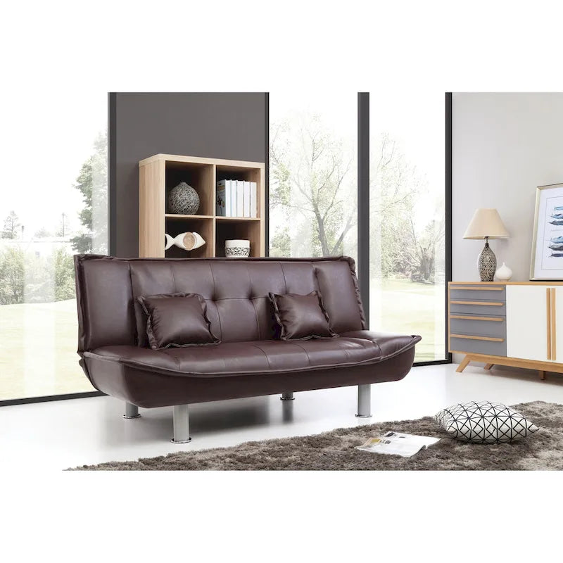Faux Leather Sofa Bed