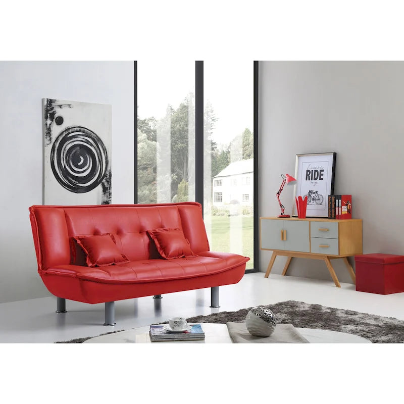 Faux Leather Sofa Bed