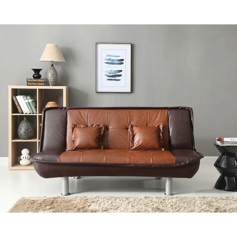 Faux Leather Sofa Bed