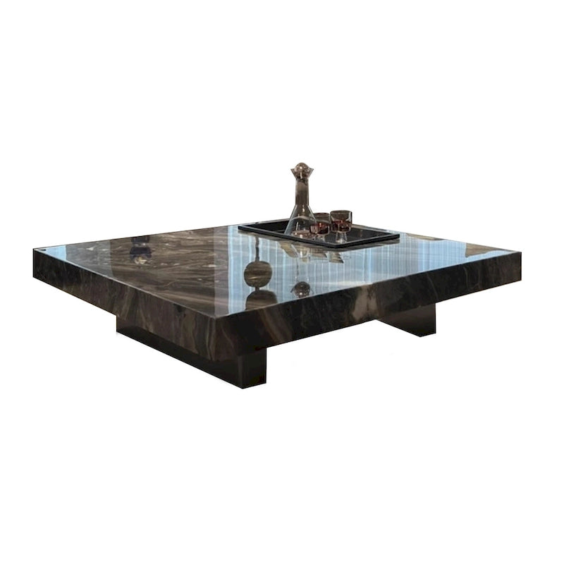 Table basse carrée en pierre frittée