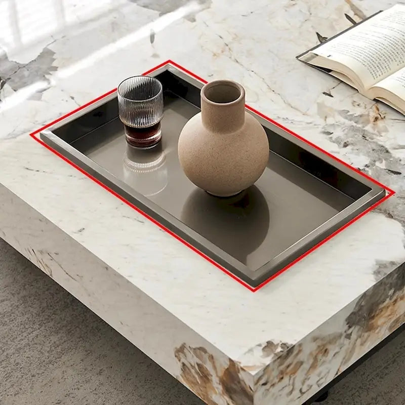 Table basse carrée en pierre frittée