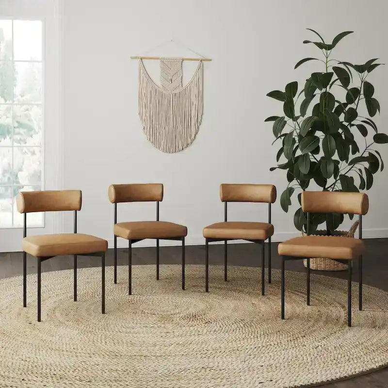 Tabouret de bar hauteur comptoir ou chaise de salle à manger avec dossier et coussin rembourré