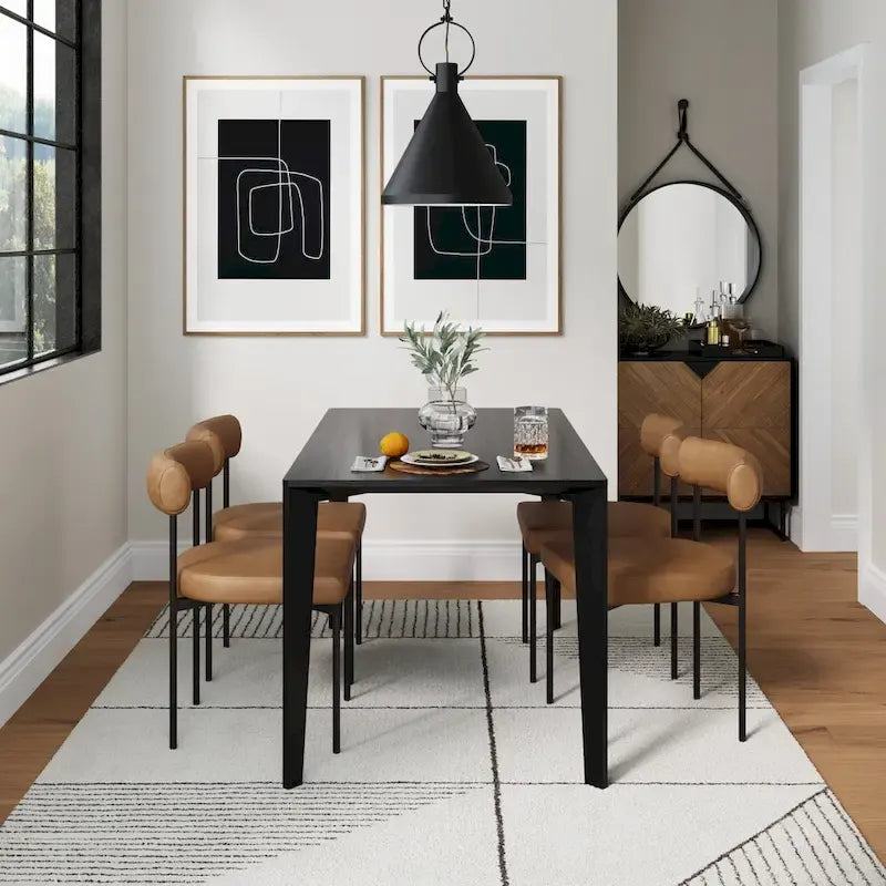 Tabouret de bar hauteur comptoir ou chaise de salle à manger avec dossier et coussin rembourré