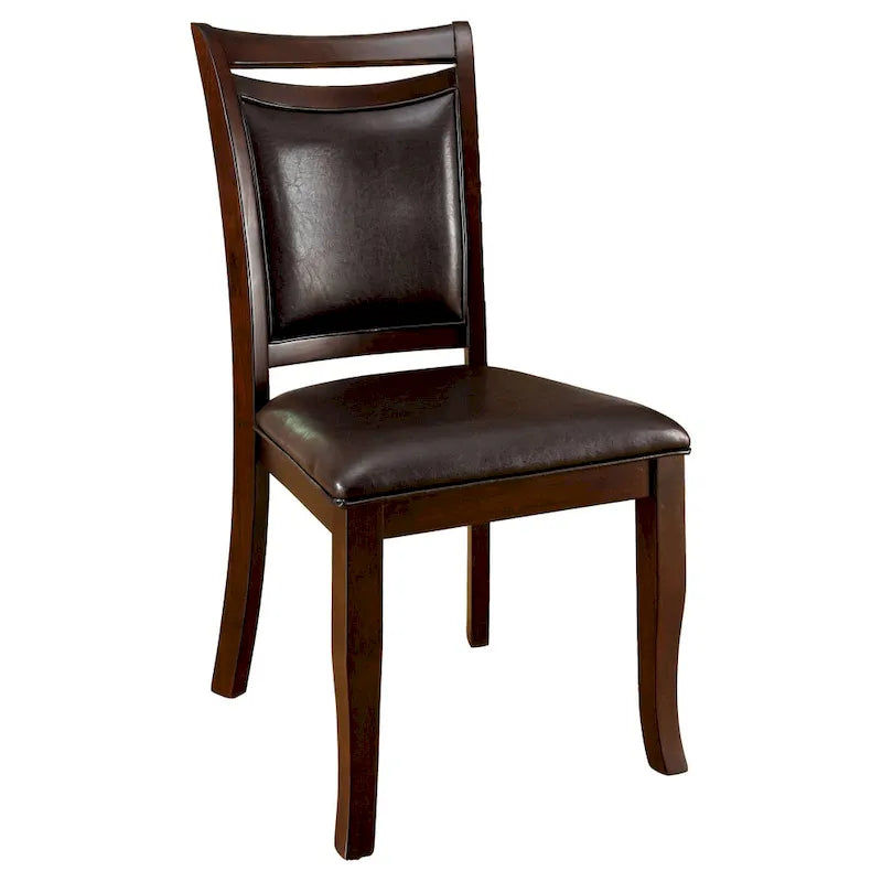 Chaises de salle à manger en cuir espresso « Modern Classic » (lot de 2)