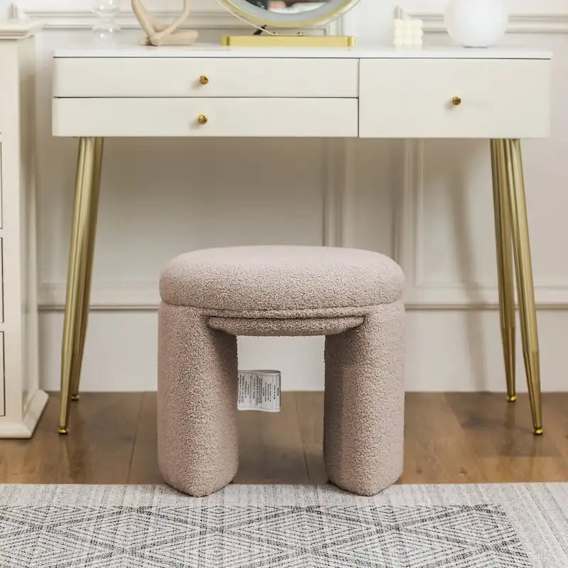 Pouf repose-pieds ottoman Teddy bas Coiffeuse
