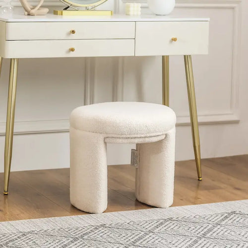 Pouf repose-pieds ottoman Teddy bas Coiffeuse