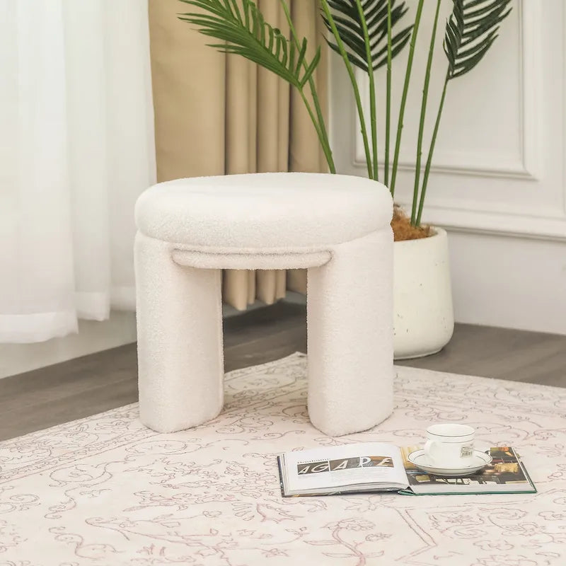 Pouf repose-pieds ottoman Teddy bas Coiffeuse