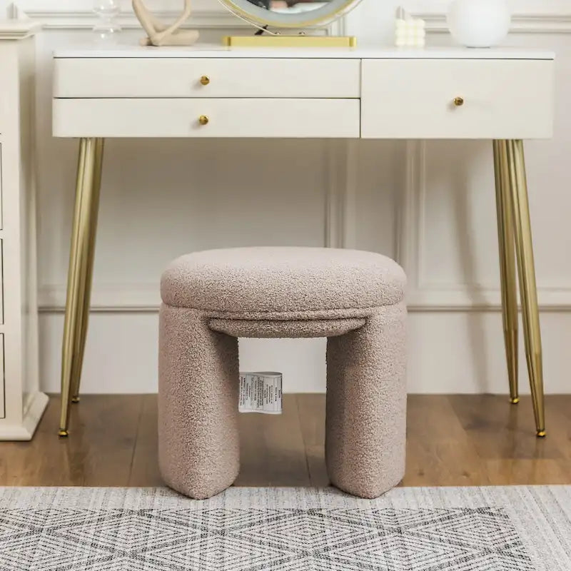 Pouf repose-pieds ottoman Teddy bas Coiffeuse