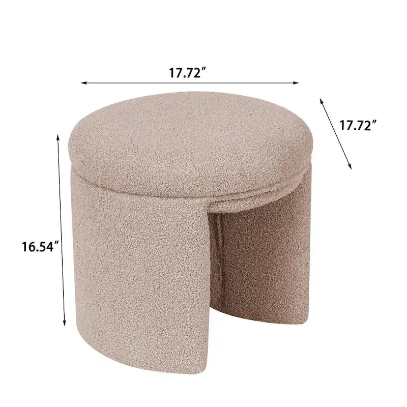 Pouf repose-pieds ottoman Teddy bas Coiffeuse