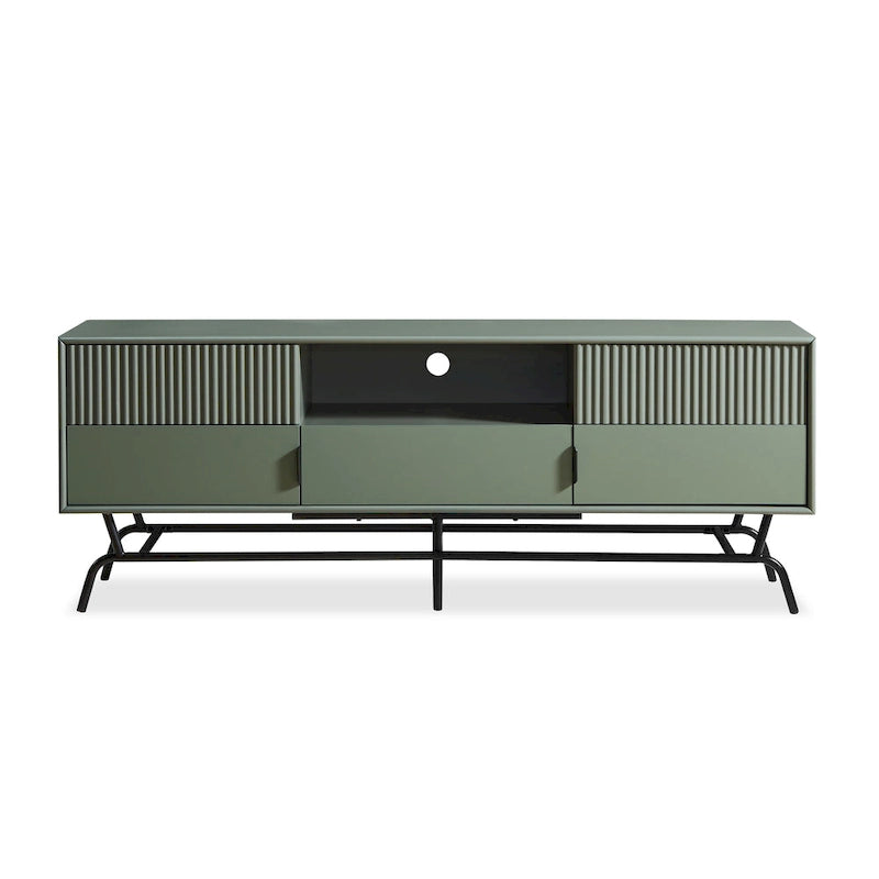 Modern 60-inch 3-Drawer Media Cabinet TV Stand with Cable Hole