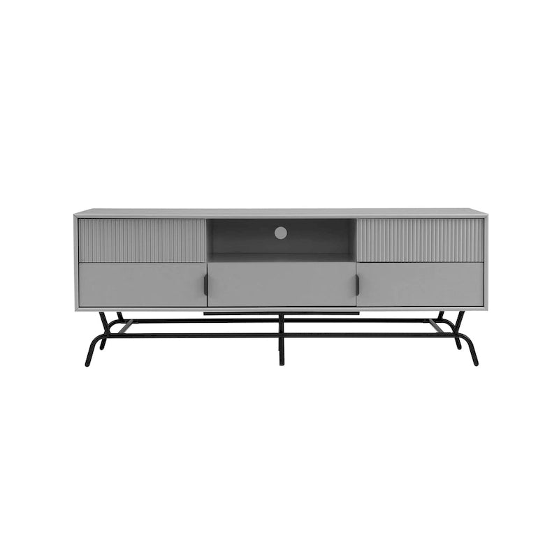 Modern 60-inch 3-Drawer Media Cabinet TV Stand with Cable Hole