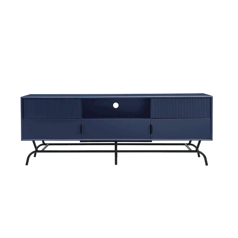 Modern 60-inch 3-Drawer Media Cabinet TV Stand with Cable Hole