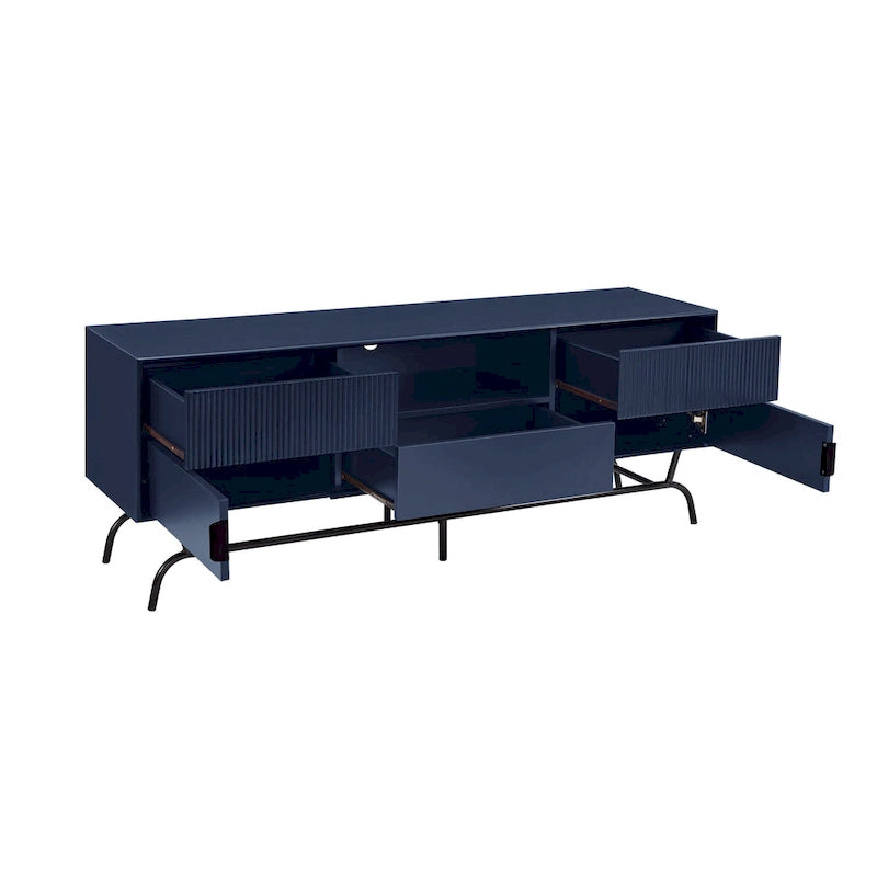 Modern 60-inch 3-Drawer Media Cabinet TV Stand with Cable Hole