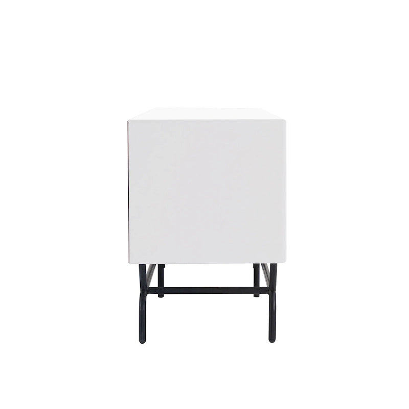 Modern 60-inch 3-Drawer Media Cabinet TV Stand with Cable Hole