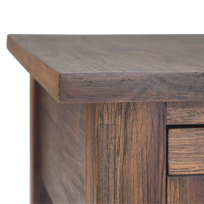 Table d'appoint étroite rectangulaire rustique en BOIS D'ACACIA MASSIF de 14 pouces de large - 14 L x 24 P x 20 H