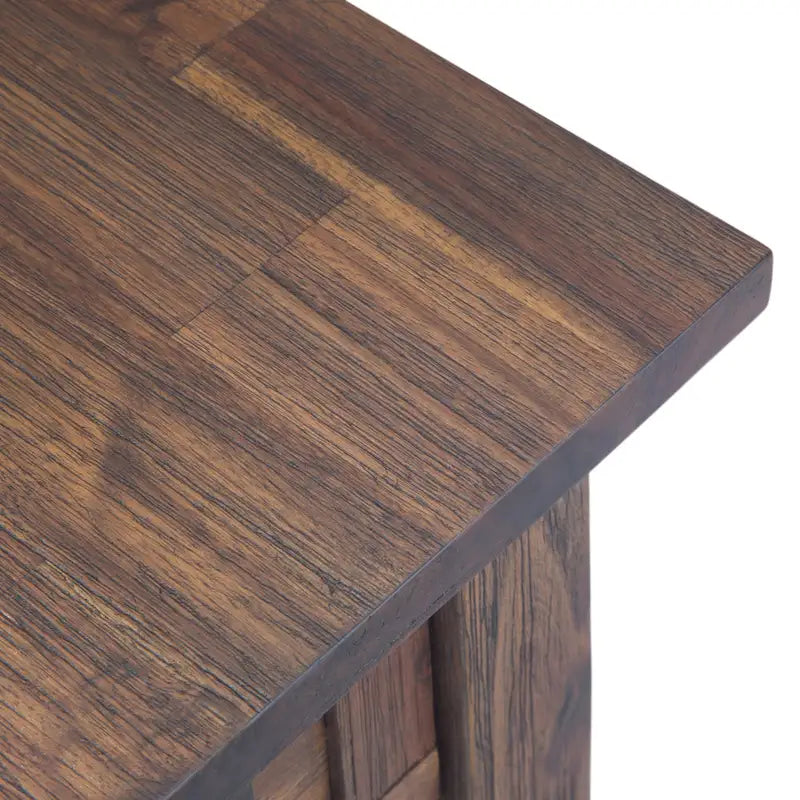 Table d'appoint étroite rectangulaire rustique en BOIS D'ACACIA MASSIF de 14 pouces de large - 14 L x 24 P x 20 H