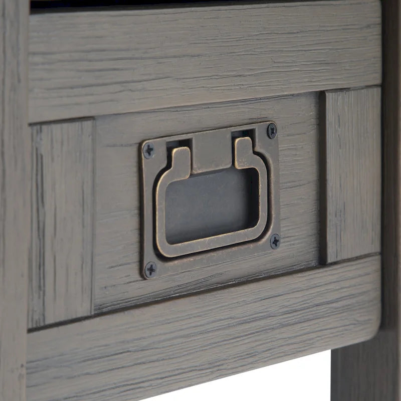 Table d'appoint étroite rectangulaire rustique en BOIS D'ACACIA MASSIF de 14 pouces de large - 14 L x 24 P x 20 H