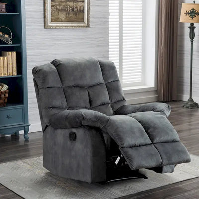 Fauteuil inclinable manuel en tissu et canapé simple