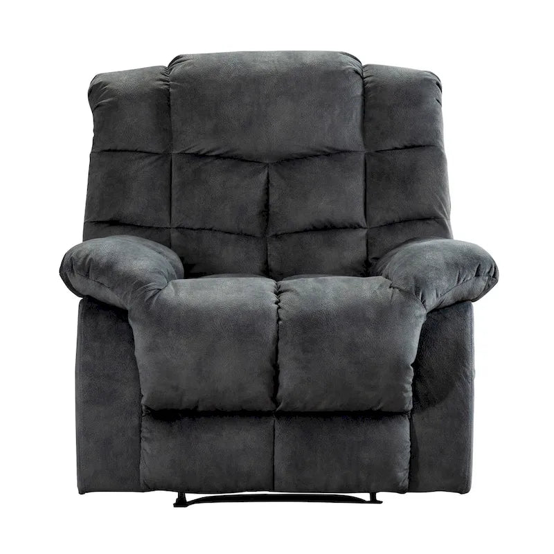 Fauteuil inclinable manuel en tissu et canapé simple