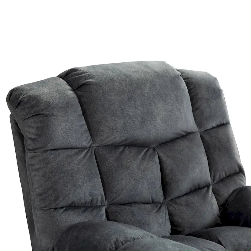 Fauteuil inclinable manuel en tissu et canapé simple