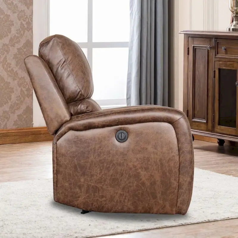 Fauteuil inclinable manuel en tissu et canapé simple