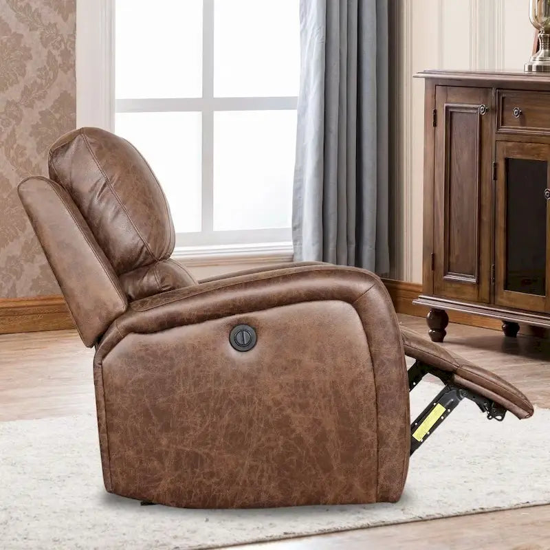 Fauteuil inclinable manuel en tissu et canapé simple